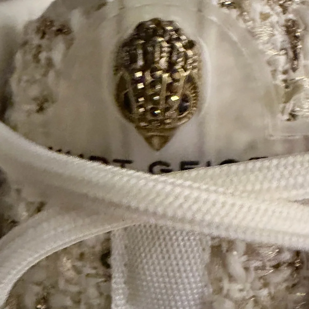 Kurt Geiger White and Gold Sneakers - Picture 3 of 11
